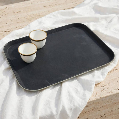 Rectangular Non-Slip PP Serving Tray Black – 41x31 cm