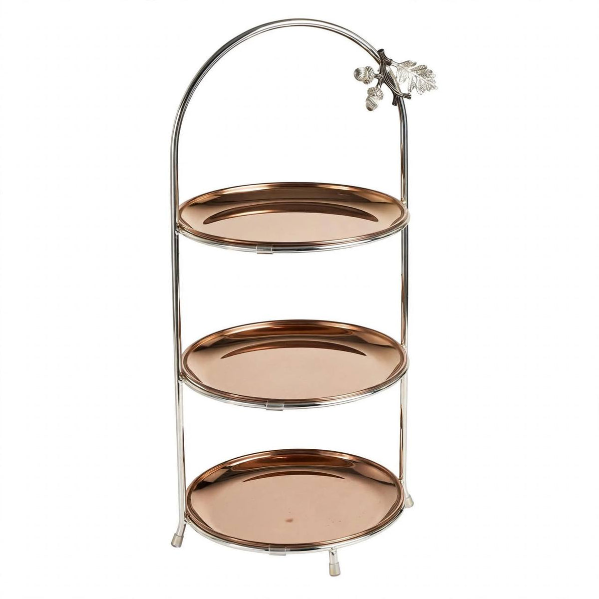 Silver & Gold-Tone 3-Tier Round Candy & Sweets Display Stand